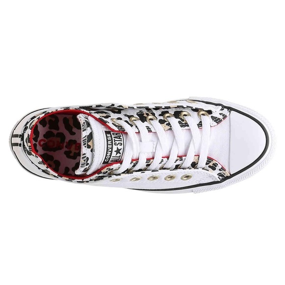 red and leopard print converse